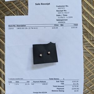 14k .22 TW HI-12 earings